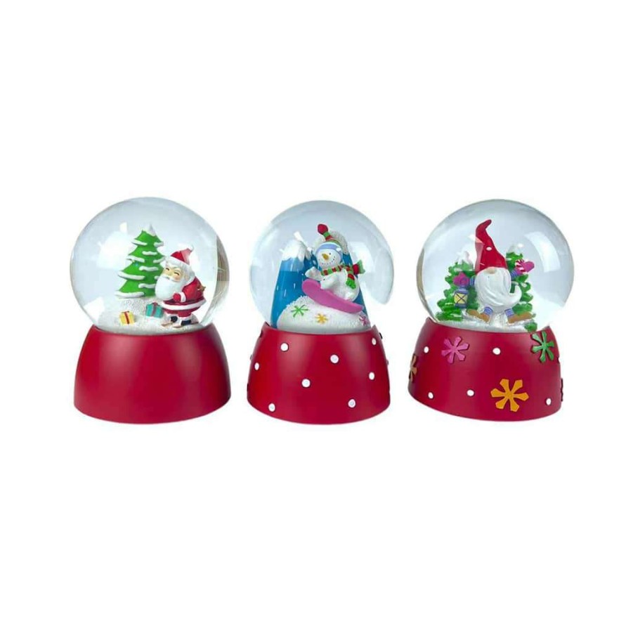 North Pole Journey * | Buy Assorted 4 Holiday Character Water Globe By Ashland