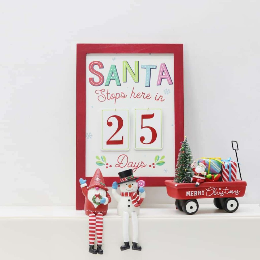 North Pole Journey * | Discount 18.5 Santa Stop Here Countdown Decoration By Ashland