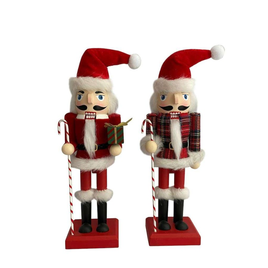 Mistletoe * | Promo Assorted 9.8" Nutcracker With Candy Cane Tabletop Decor By Ashland