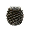 Christmas Cottage * | Deals 4 Pinecone Candle Holder By Ashland