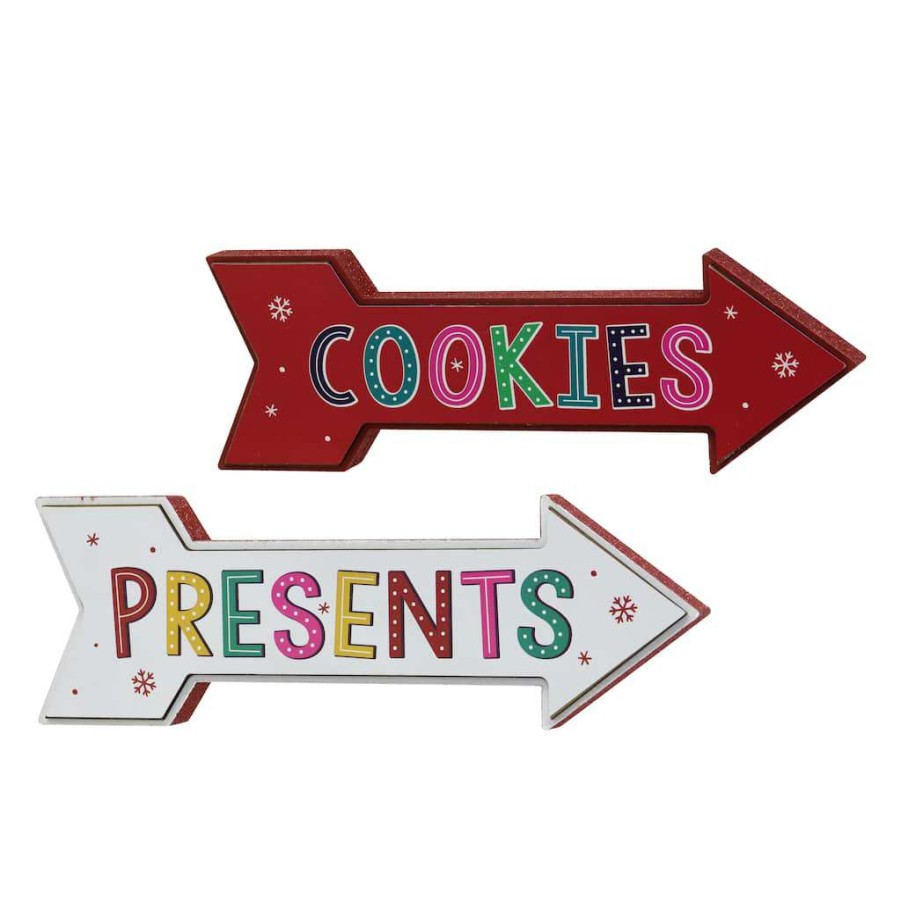 North Pole Journey * | Cheapest Assorted 14 Christmas Arrow Tabletop Sign By Ashland