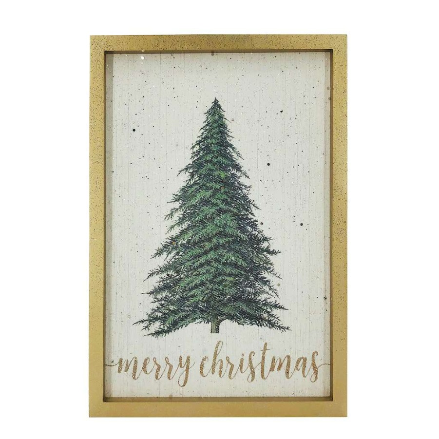 Holiday Romance * | Brand New Christmas Tree Wall Sign By Ashland