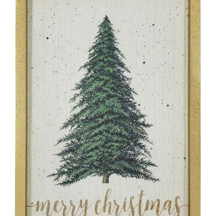 Holiday Romance * | Brand New Christmas Tree Wall Sign By Ashland