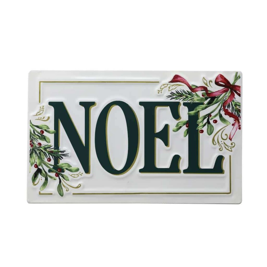 Mistletoe * | Wholesale Assorted 20 Noel & Joy Wall Sign By Ashland