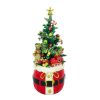 Mistletoe * | Best Reviews Of 10" Christmas Tree With Santa Belt Tabletop Decor By Ashland