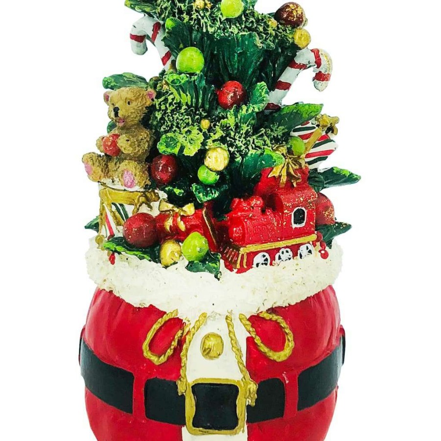 Mistletoe * | Best Reviews Of 10" Christmas Tree With Santa Belt Tabletop Decor By Ashland