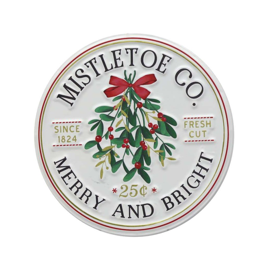 Mistletoe * | Top 10 14 Mistletoe Co. Wall Sign Decoration By Ashland