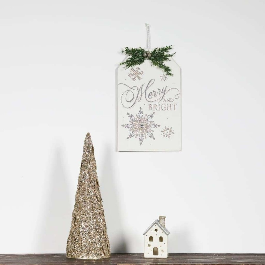 Holiday Romance * | Best Deal 17 Sequined Gold Twist Cone Tabletop Tree By Ashland