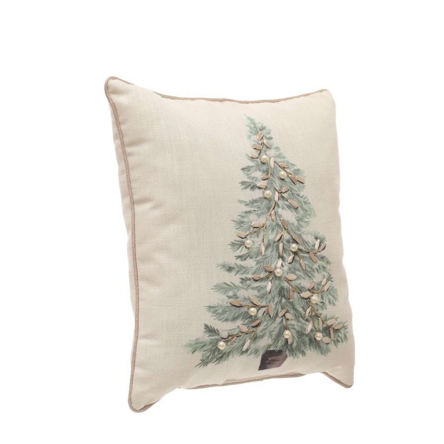 Holiday Romance * | Wholesale Embellished Tree Pillow By Ashland