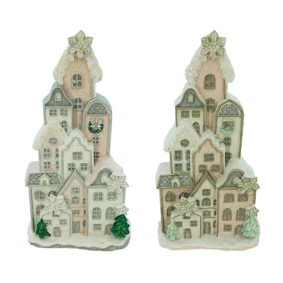 Holiday Romance * | Coupon Assorted 8.5 Christmas Tabletop House By Ashland