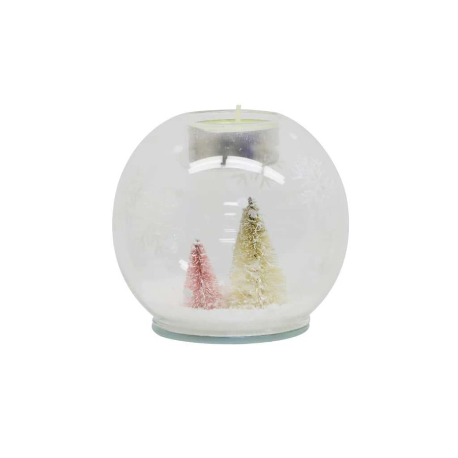 Holiday Romance * | Best Pirce Assorted 4 Christmas Tree Globe Candle Holder By Ashland