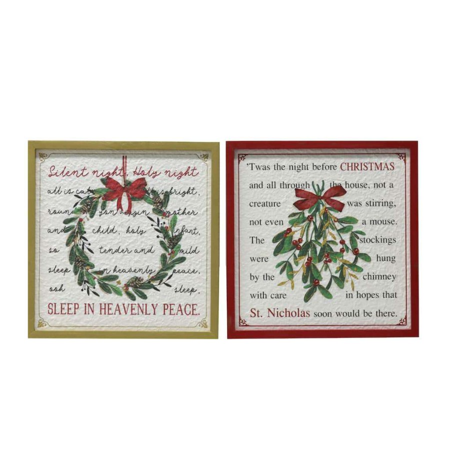 Mistletoe * | Best Sale Assorted 14 Mistletoe Wall Frame By Ashland