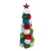 North Pole Journey * | New 15.7 Multicolor Pom-Pom Tabletop Christmas Tree By Ashland