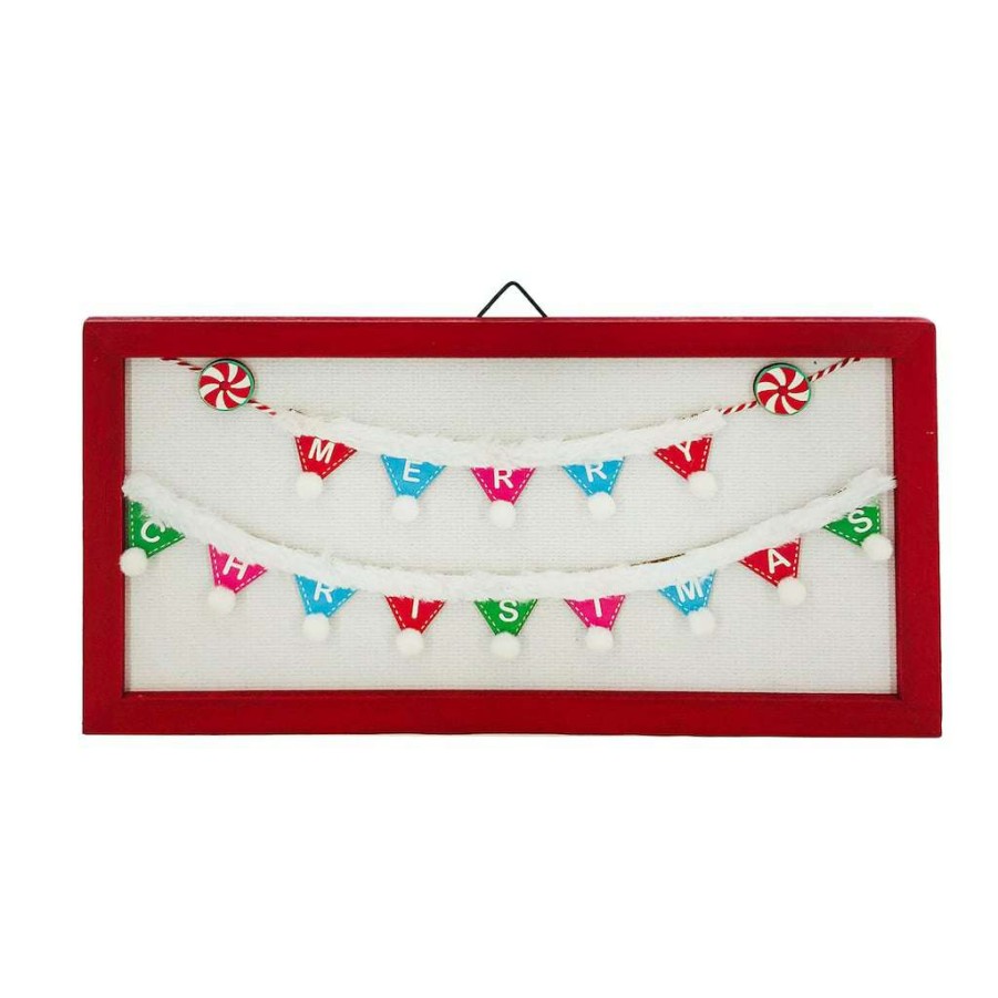 North Pole Journey * | Top 10 Merry Christmas Garland Wall Hanging By Ashland