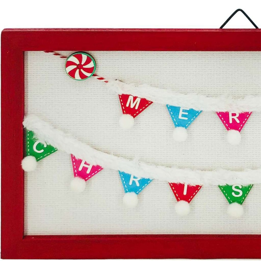 North Pole Journey * | Top 10 Merry Christmas Garland Wall Hanging By Ashland