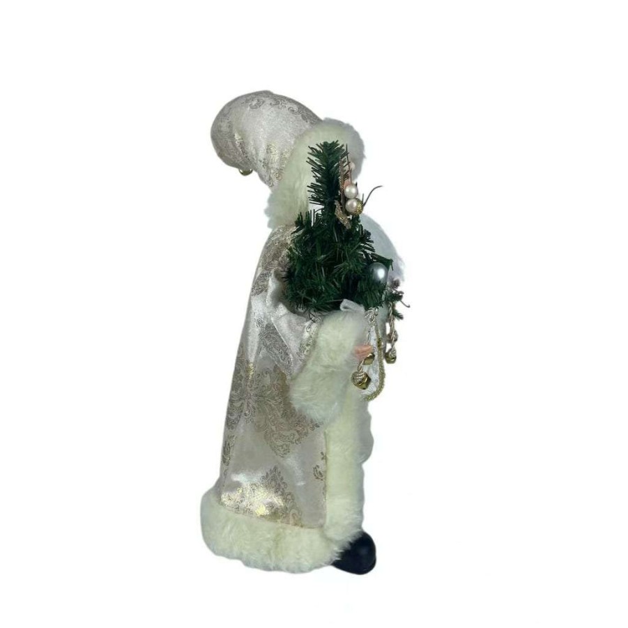 Holiday Romance * | Best Deal 18 Santa In Ivory Robes Tabletop Accent By Ashland