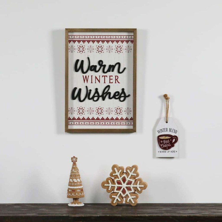 Christmas Cottage * | Best Sale Warm Winter Wishes Wall Sign By Ashland