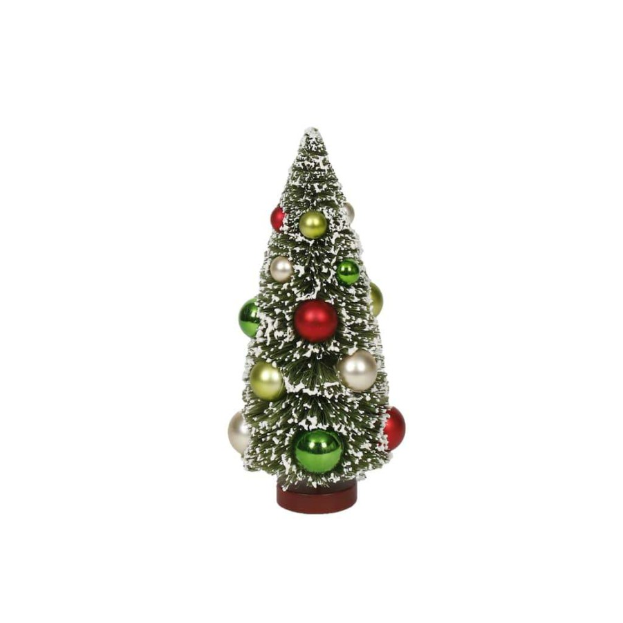 Mistletoe * | Best Deal 9" Small Christmas Tree With Ornaments Tabletop Decor By Ashland