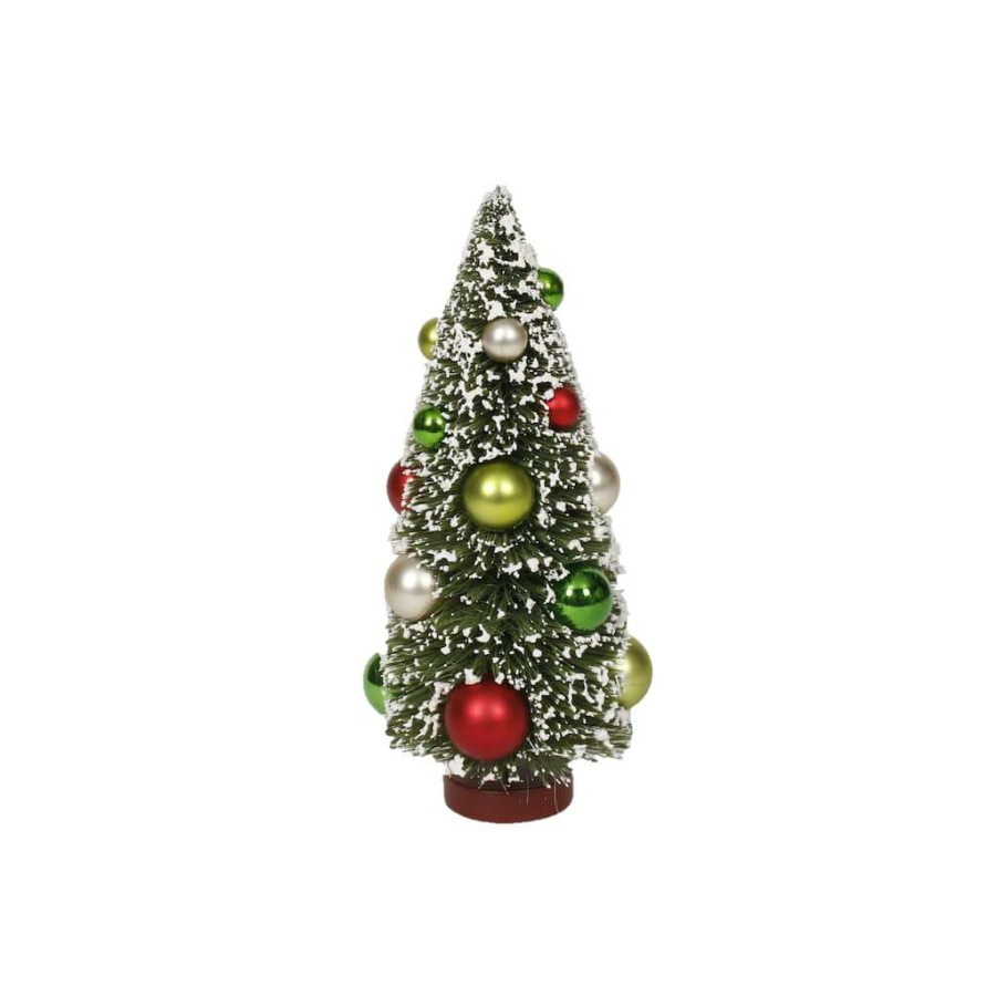 Mistletoe * | Best Deal 9" Small Christmas Tree With Ornaments Tabletop Decor By Ashland