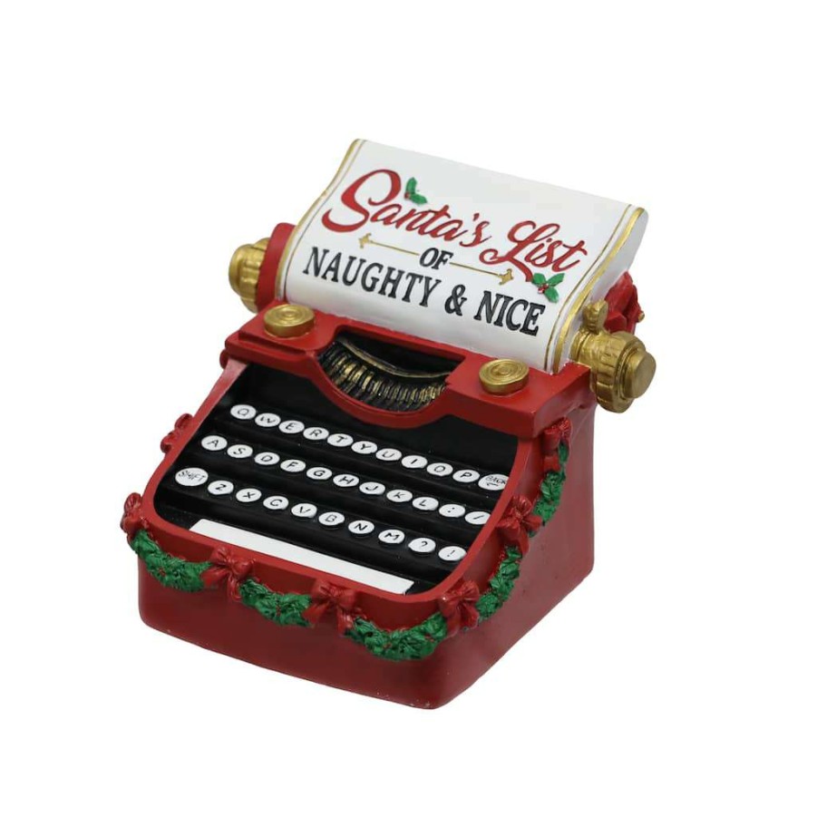 Mistletoe * | New 6 Resin Typewriter Tabletop Decor By Ashland