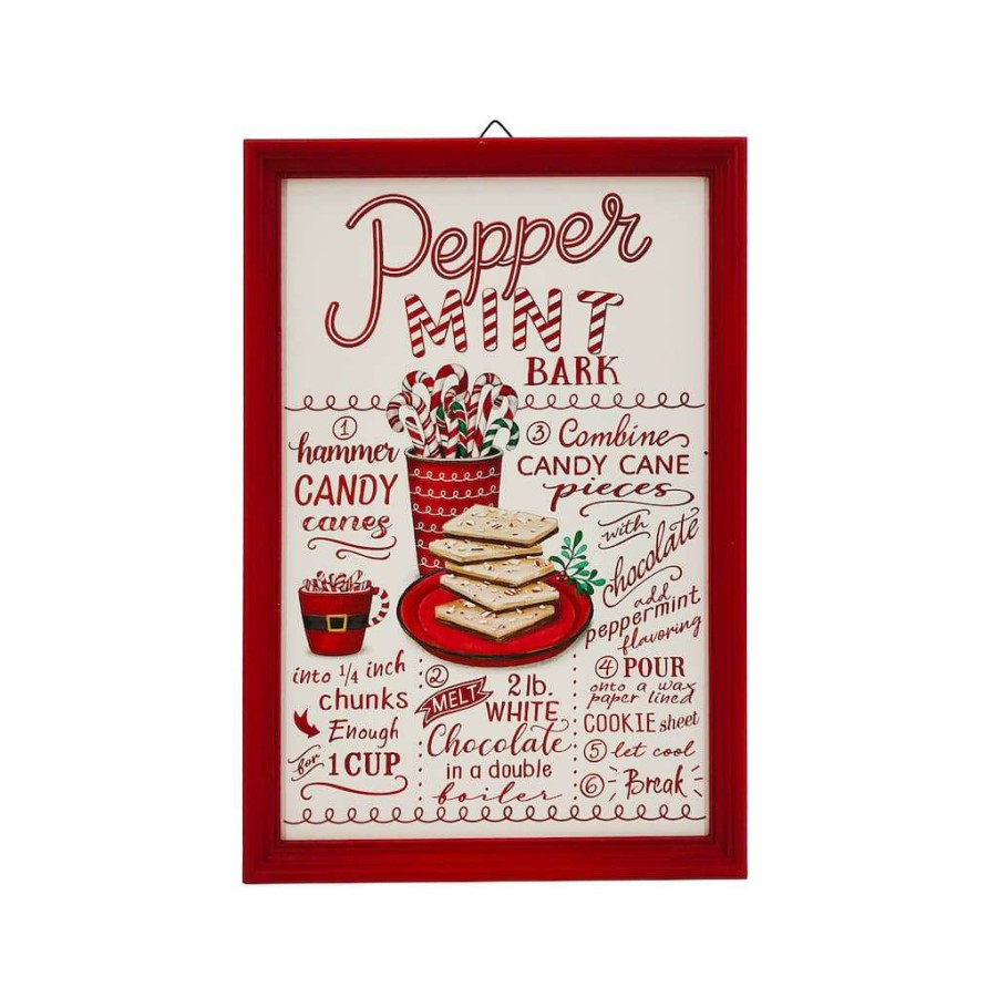 Mistletoe * | Hot Sale Assorted 17.4" Recipe Christmas Wall Sign By Ashland