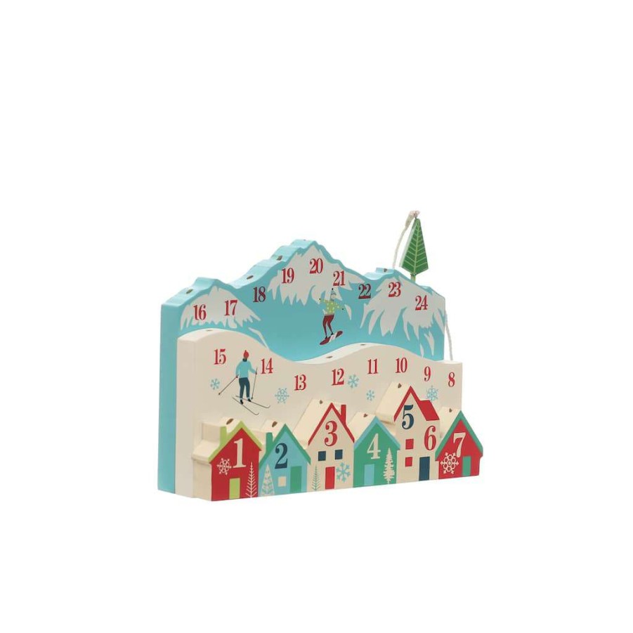 North Pole Journey * | Brand New Skiing Christmas Countdown Tabletop Decor By Ashland