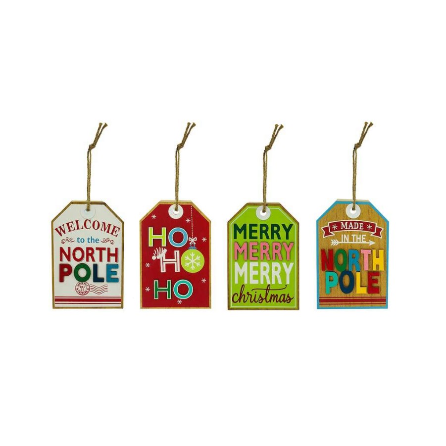 North Pole Journey * | Deals Assorted Christmas Tabletop Tag Sign By Ashland