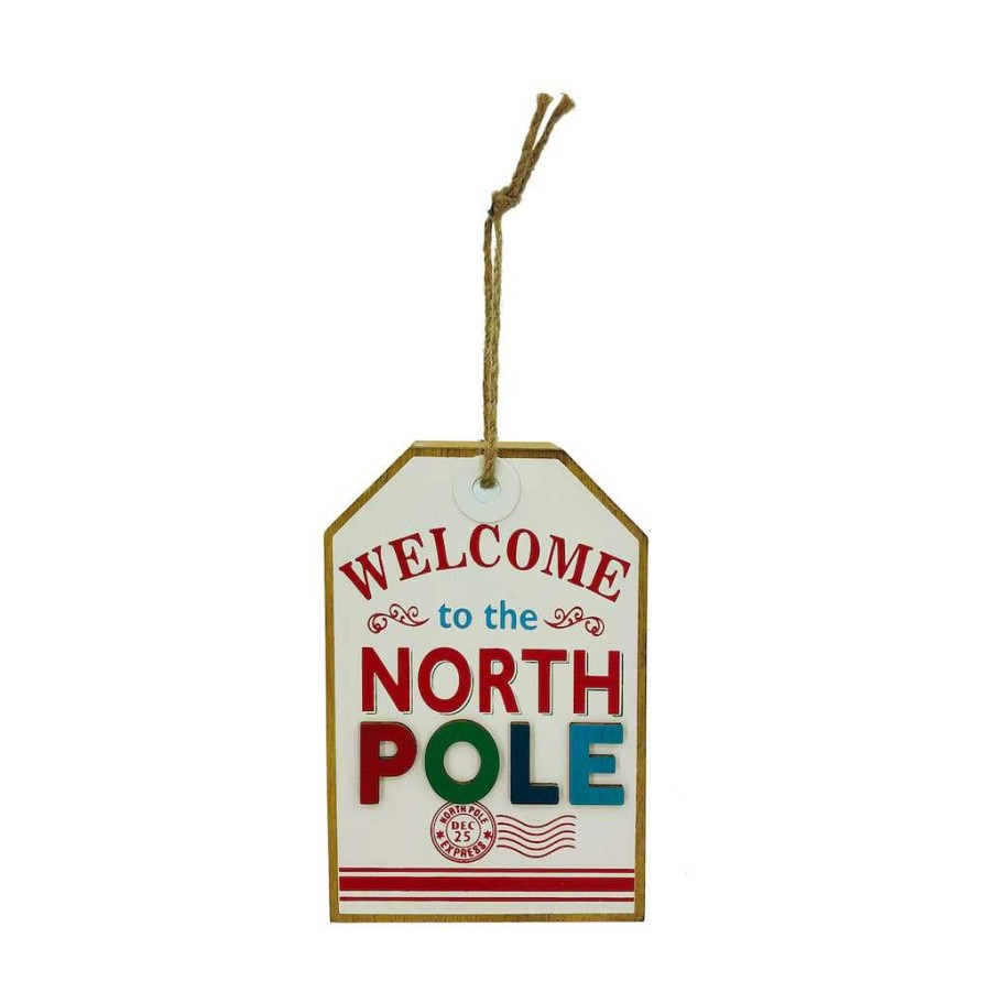 North Pole Journey * | Deals Assorted Christmas Tabletop Tag Sign By Ashland