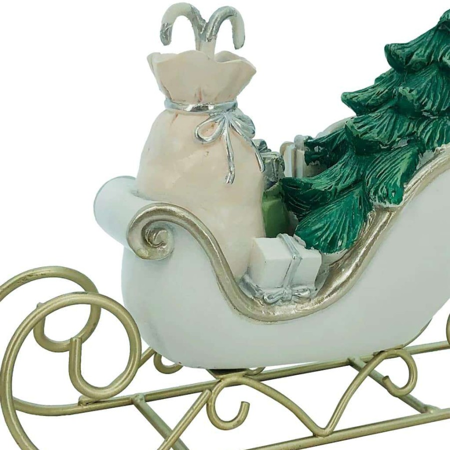 Holiday Romance * | Wholesale 7 Tabletop Sleigh With Christmas Tree & Gifts By Ashland