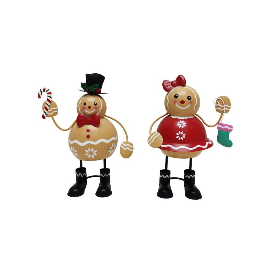 North Pole Journey * | Cheapest Assorted 8.8 Gingerbread Tabletop Bobble Figure By Ashland