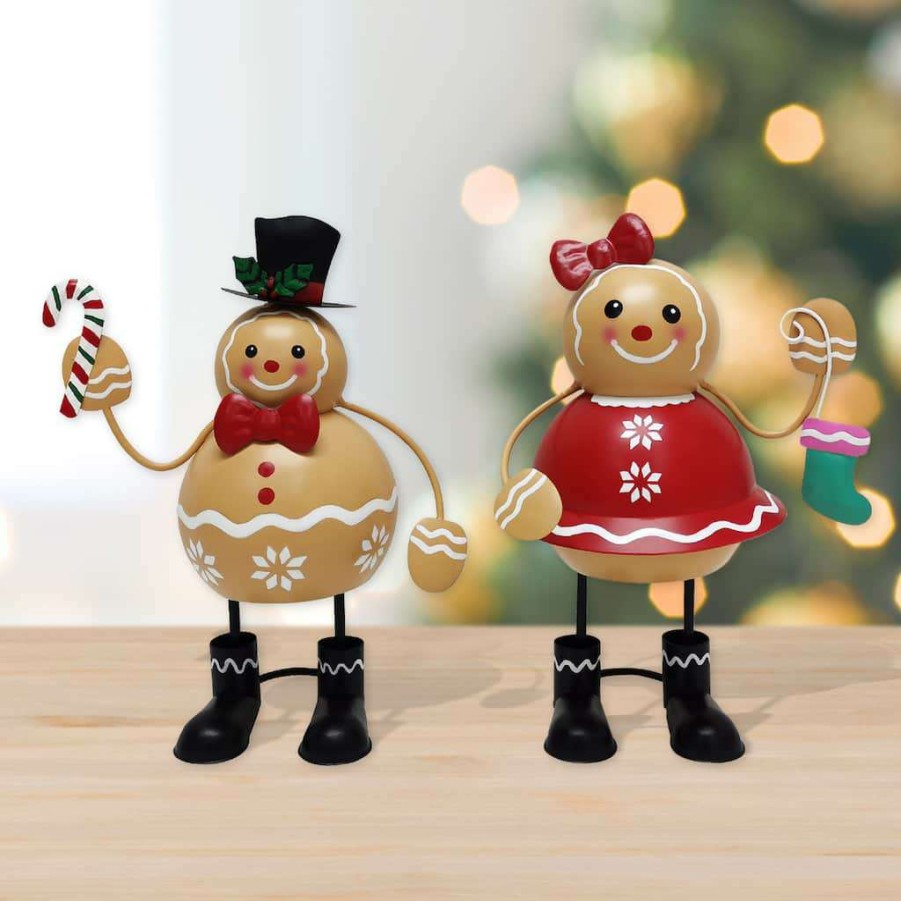 North Pole Journey * | Cheapest Assorted 8.8 Gingerbread Tabletop Bobble Figure By Ashland