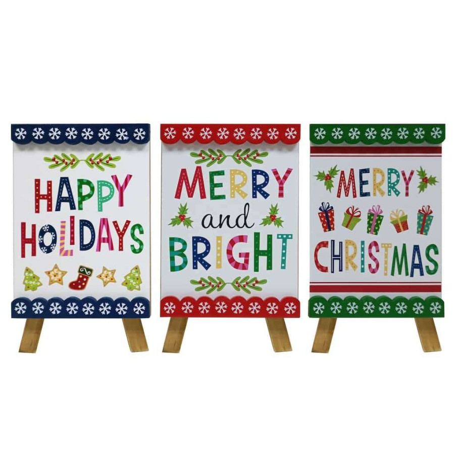 North Pole Journey * | Discount Assorted Mini Tabletop Christmas Sign By Ashland