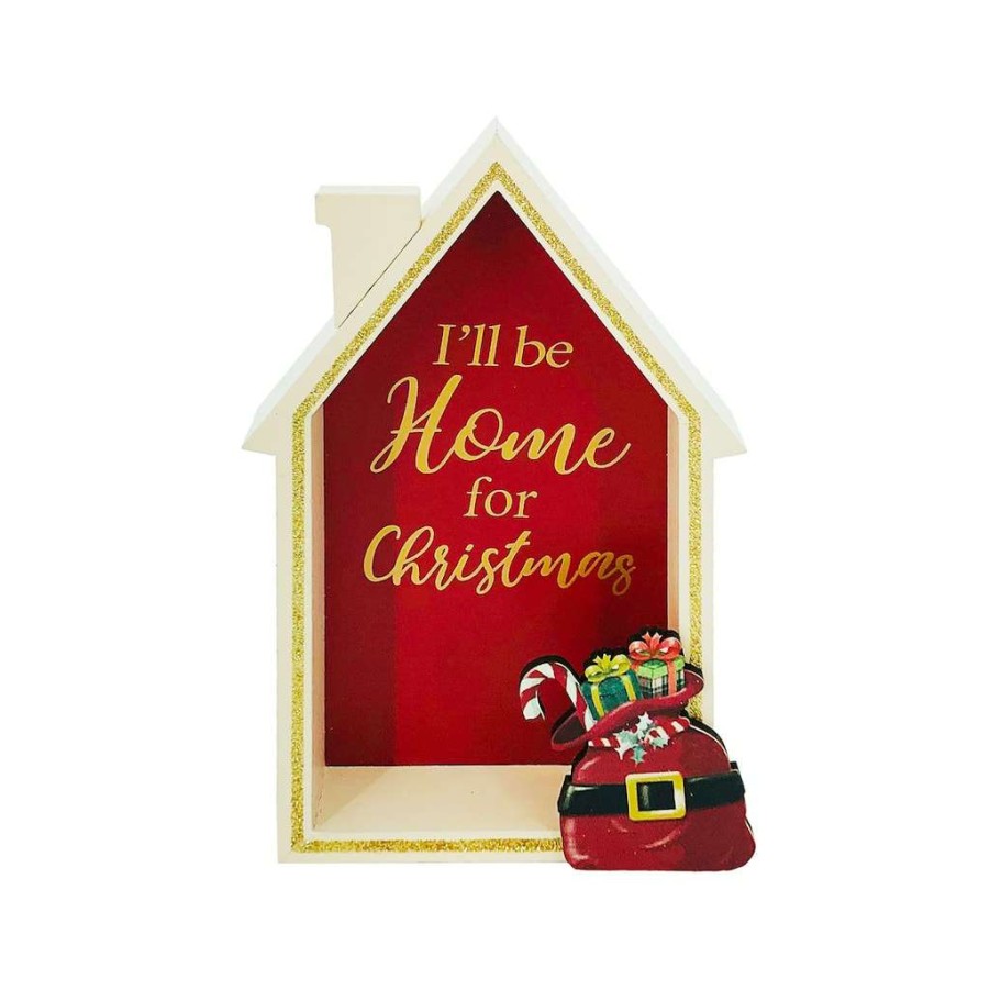 Mistletoe * | Coupon Assorted 8" House Christmas Tabletop Sign By Ashland