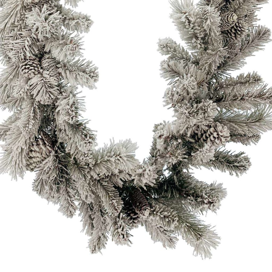 Christmas Garlands * | Hot Sale 6Ft. Snow Flocked Balsam Fir Garland By Ashland