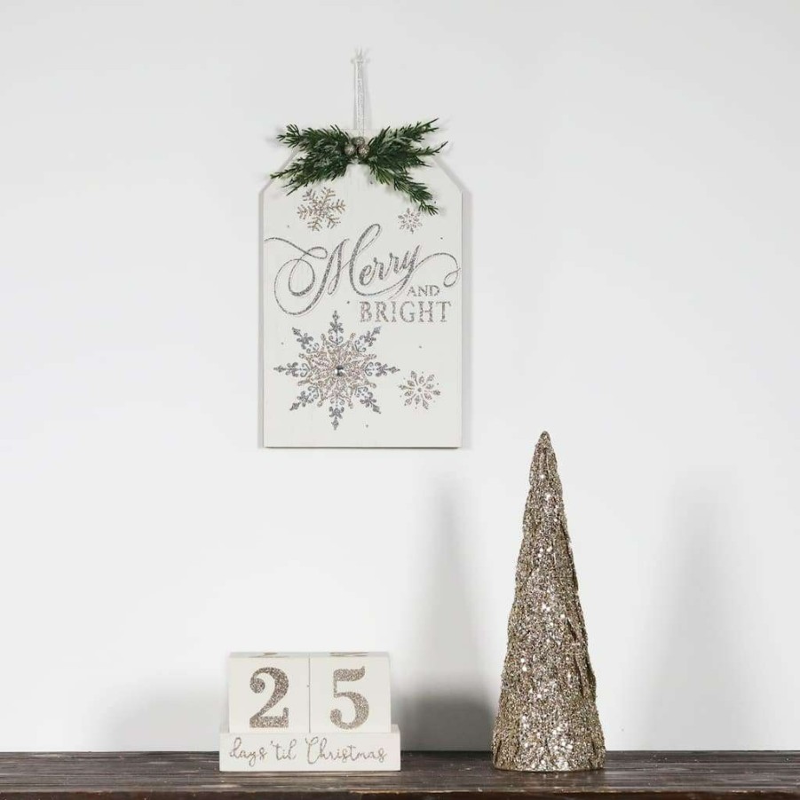 Holiday Romance * | Brand New Assorted Christmas Sentiment Wall Tag By Ashland