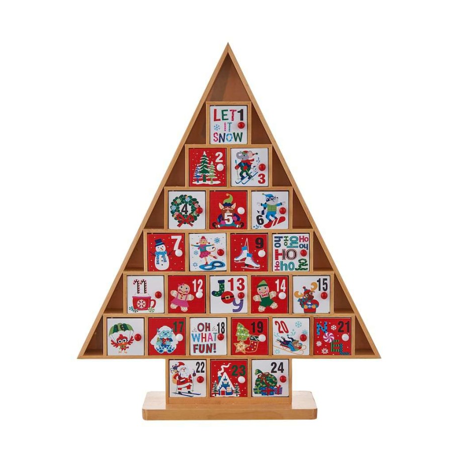 North Pole Journey * | Best Sale 20 Tree Shaped Advent Calendar By Ashland