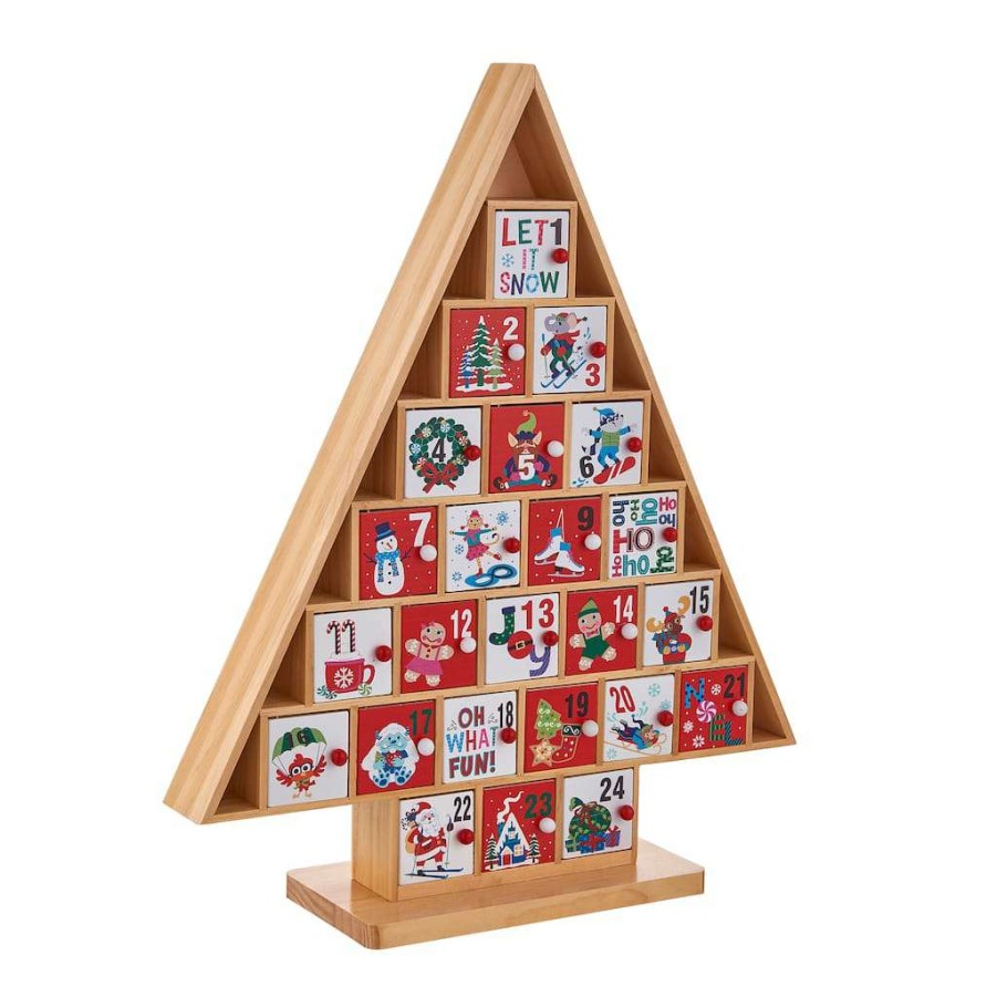 North Pole Journey * | Best Sale 20 Tree Shaped Advent Calendar By Ashland