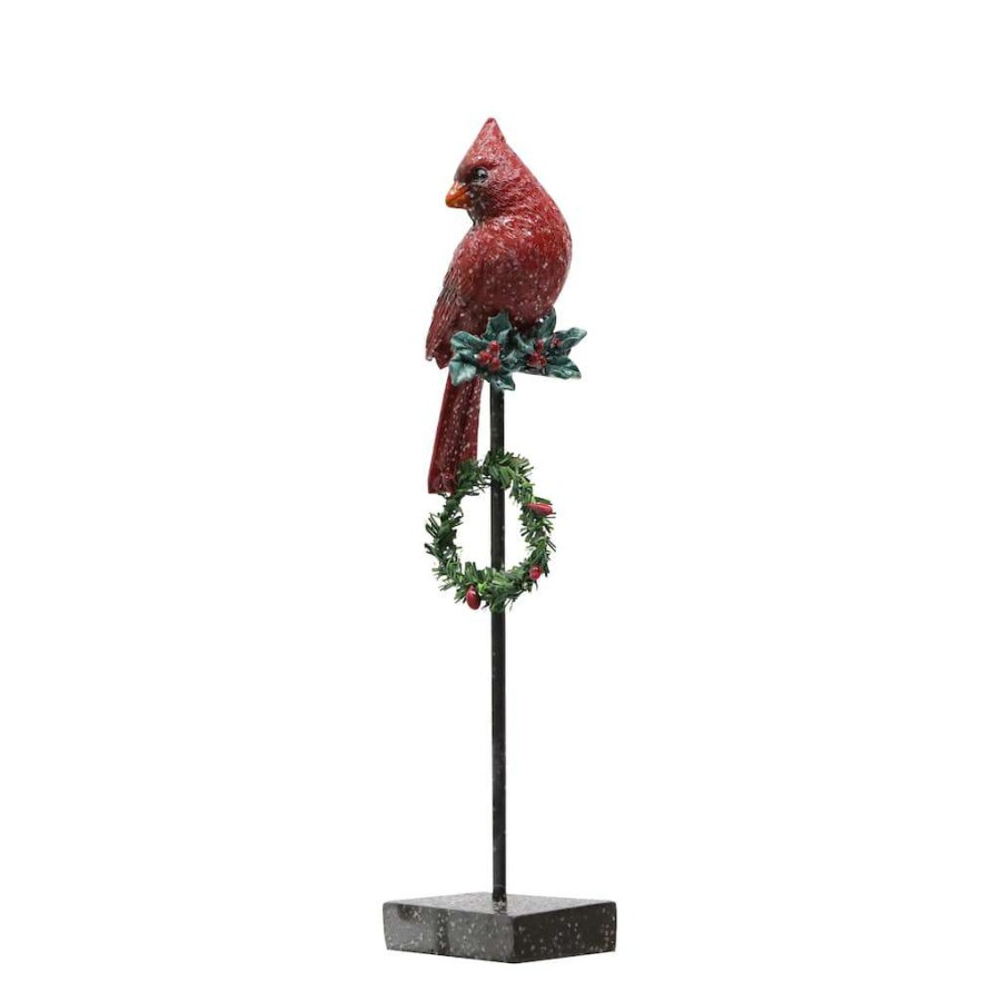 Christmas Cottage * | Cheap 10.5 Red Cardinal On Tabletop Stand By Ashland