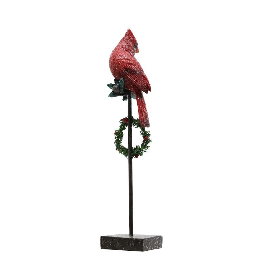 Christmas Cottage * | Cheap 10.5 Red Cardinal On Tabletop Stand By Ashland