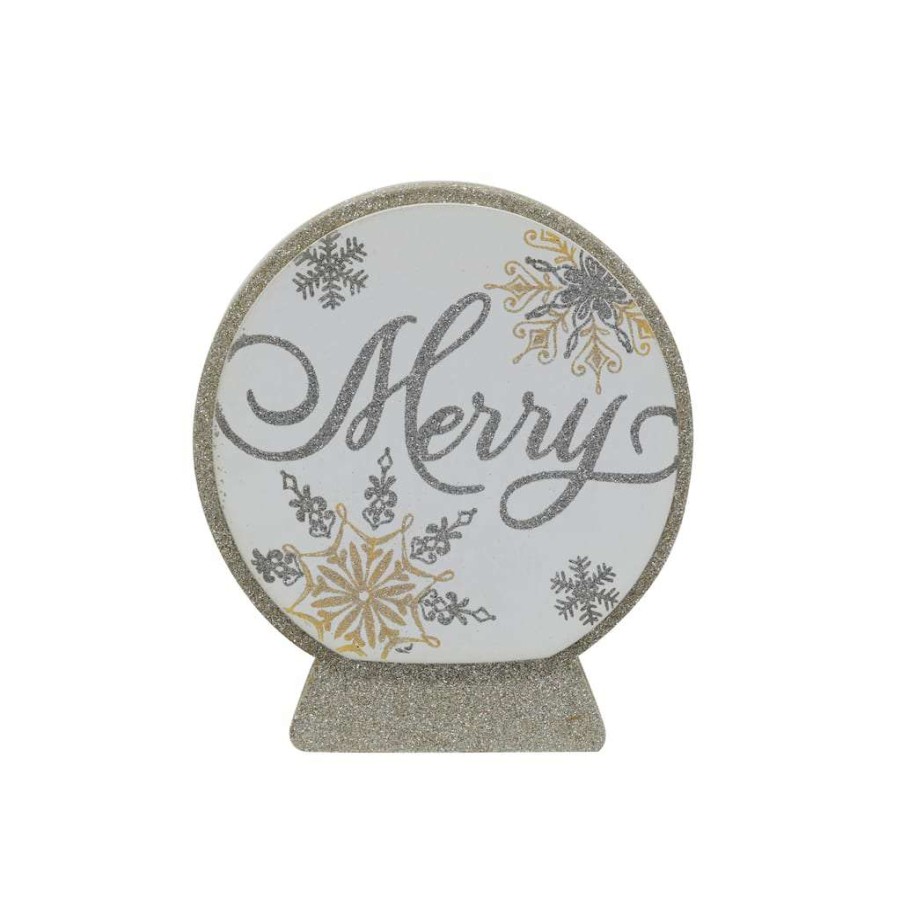 Holiday Romance * | Coupon 7 Merry Tabletop Sign By Ashland