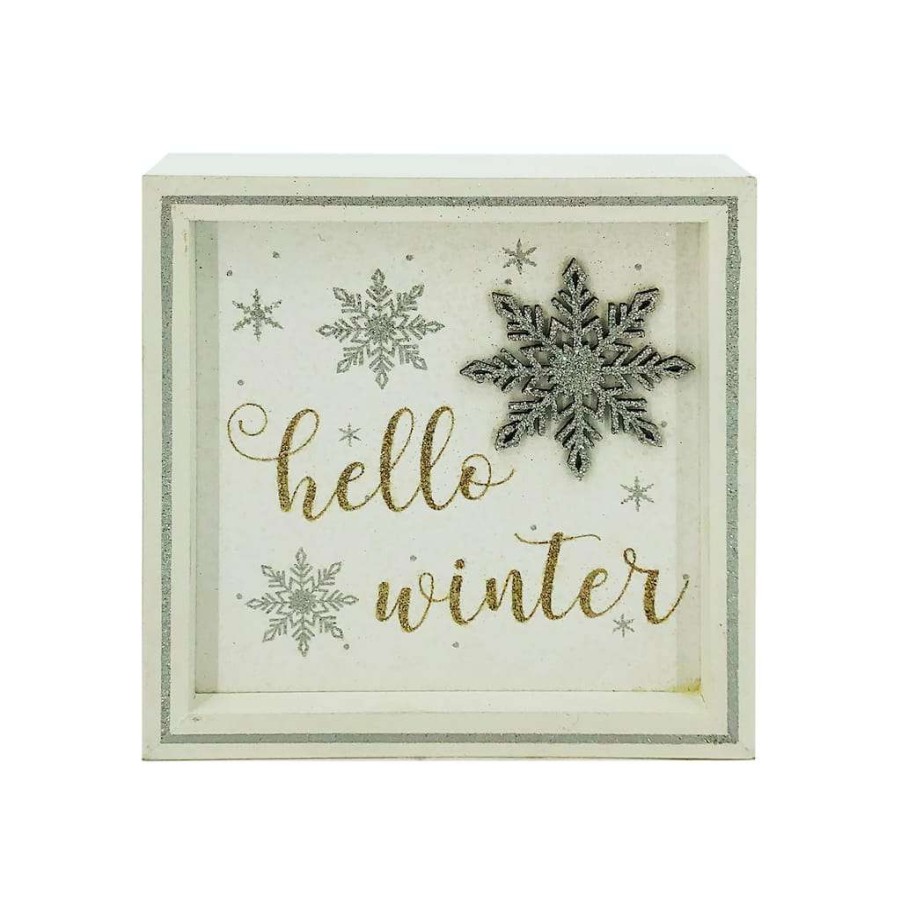 Holiday Romance * | Best Reviews Of Assorted 6 Christmas Sentiment Tabletop Block By Ashland