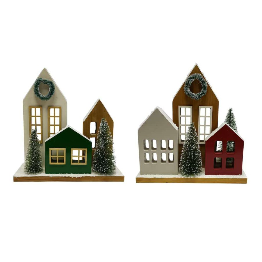 Christmas Cottage * | Best Sale Assorted 9.5 Christmas Cottage House By Ashland