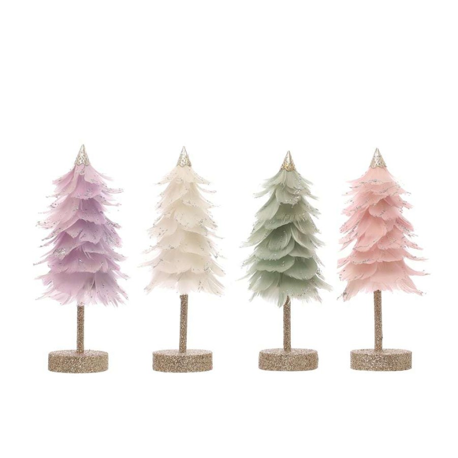 Holiday Romance * | New Assorted 9 Tabletop Feather Tree Decoration By Ashland