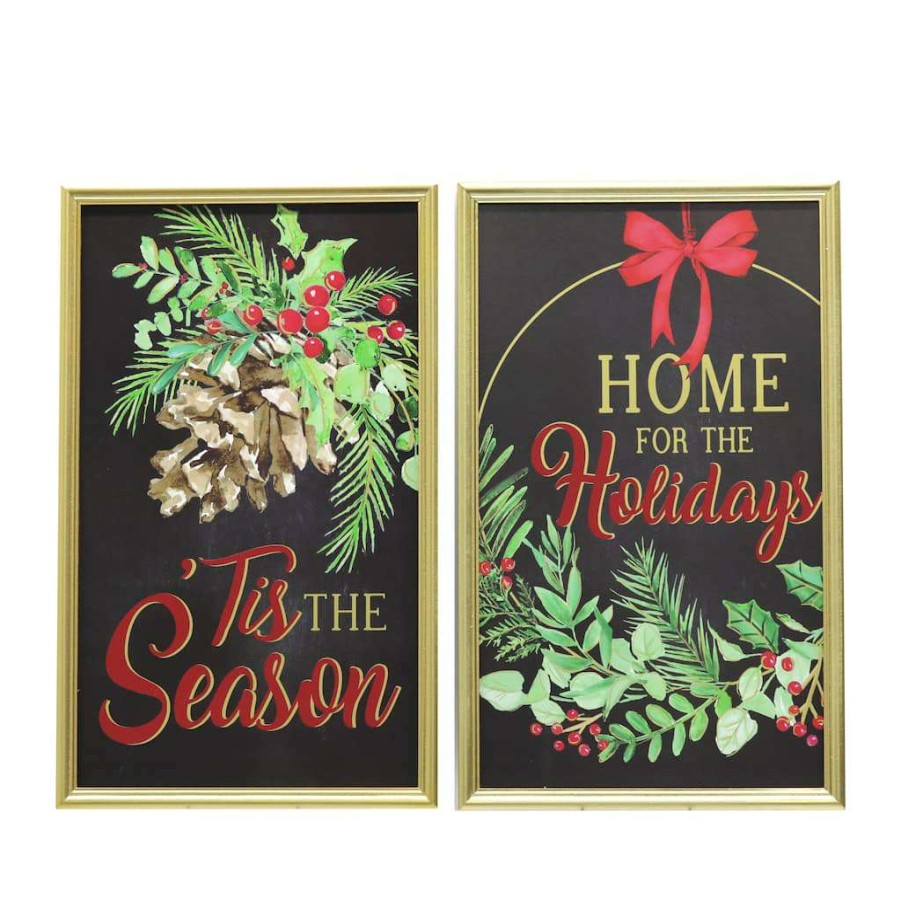 Mistletoe * | Budget Assorted 23 Tis The Season Wall Decor By Ashland