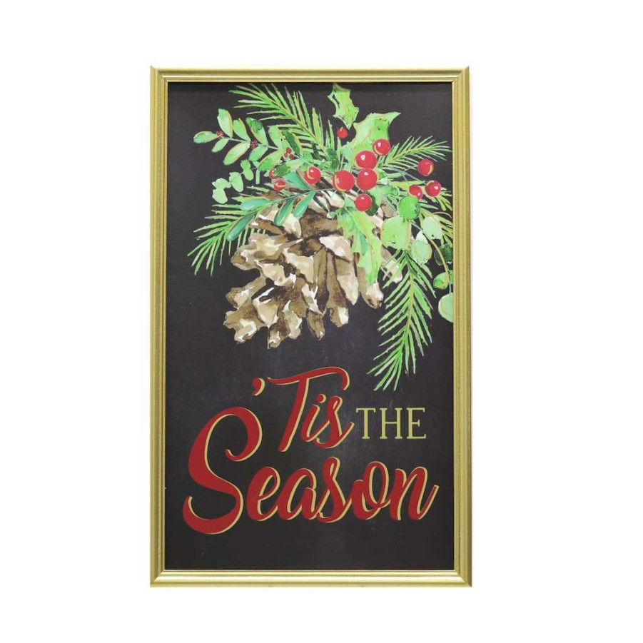 Mistletoe * | Budget Assorted 23 Tis The Season Wall Decor By Ashland