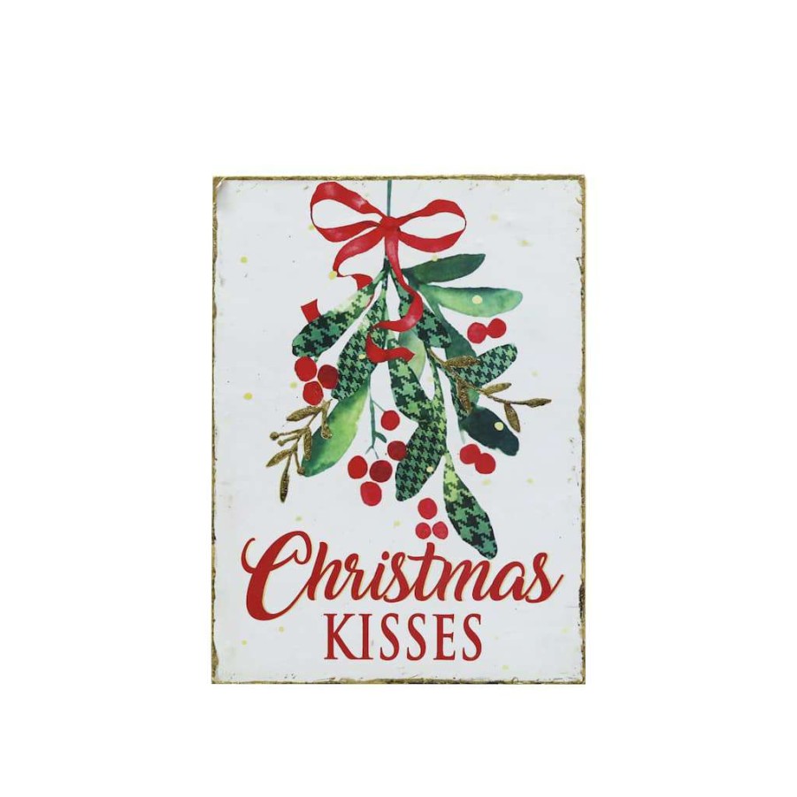 Mistletoe * | Promo Assorted 8 Mistletoe Tabletop Sign By Ashland