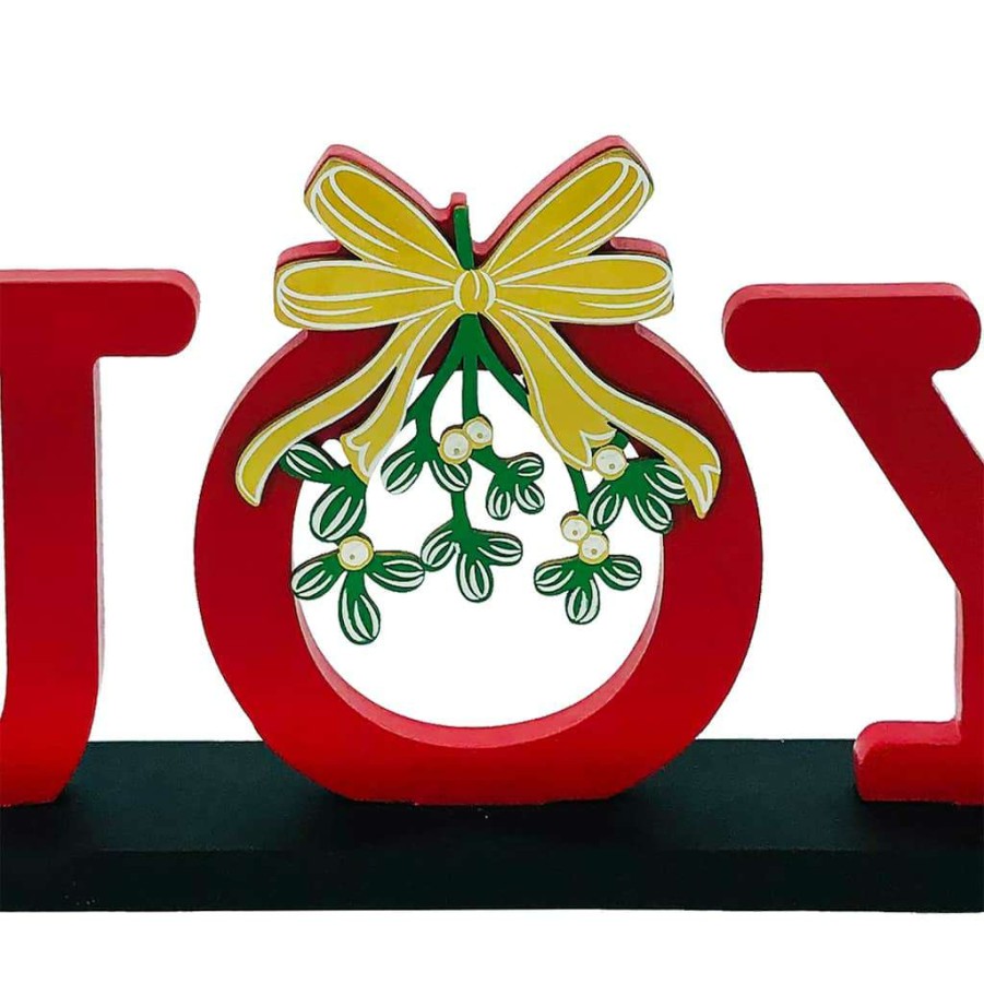 Mistletoe * | Best Deal 11.6" Joy With Mistletoe Tabletop Sign By Ashland