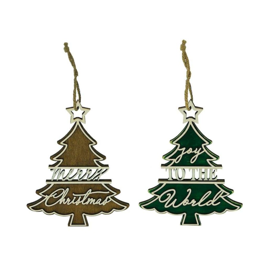 Christmas Cottage * | Cheapest Assorted Christmas Tree Wall Hanging By Ashland