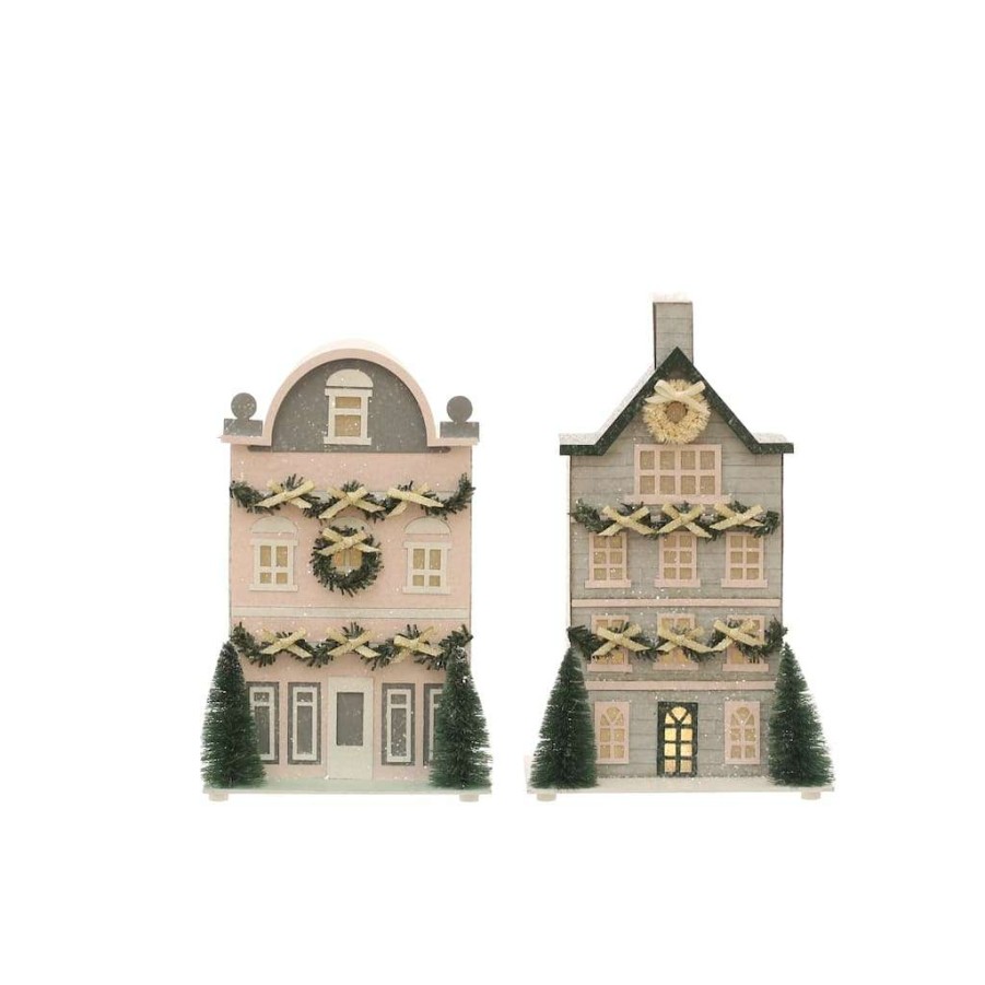 Holiday Romance * | Flash Sale Assorted Paper House Tabletop Decor By Ashland