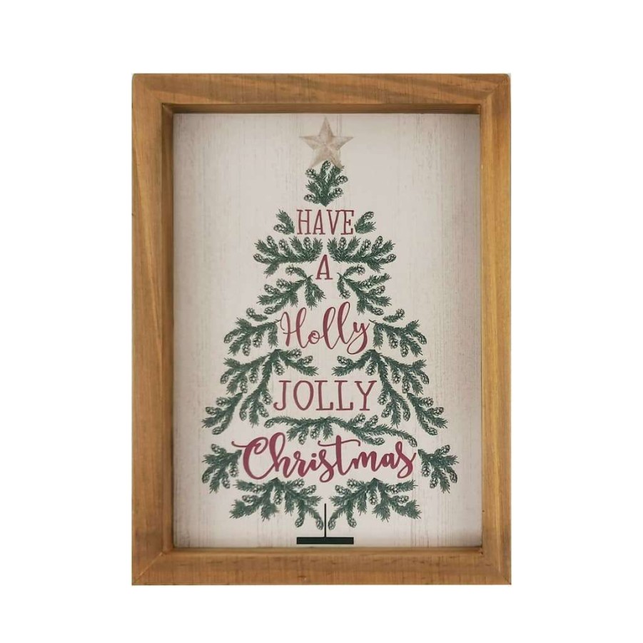 Christmas Cottage * | Brand New Assorted 8 Christmas Tree Tabletop Sign By Ashland